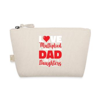 Dad father of three girls daughters - Organic Pouch - nature - Front