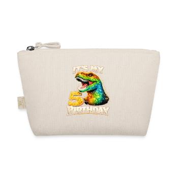 Its My 5 Birthday Dinosaur Party - Organic Pouch - nature - Front