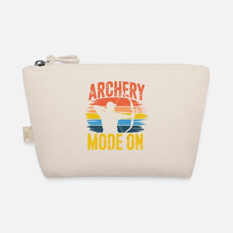 Archery Mode On Retro Sunset Organic Pouch