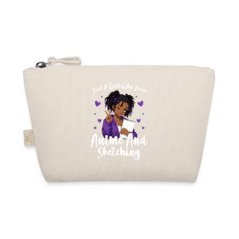 Just a girl who loves anime and draws afro - Organic Pouch - nature - Front