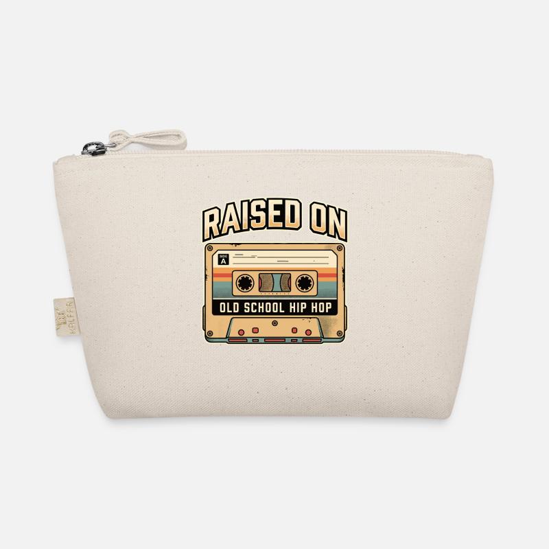 Raised On Old School Hip Hop Kassette - Bio-Täschchen - Natur