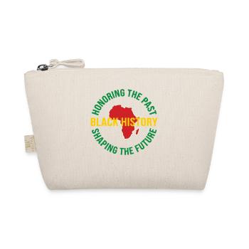 Black History Motiv Afrika Silhouette - Bio-Täschchen - Natur - Vorne