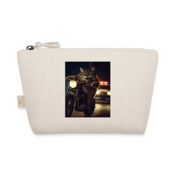 Cat on motorcycle at night - Organic Pouch - nature - Front