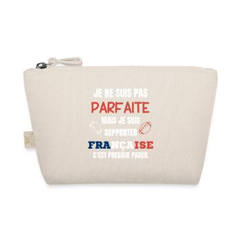 French Rugby Supporter Humor - Organic Pouch - nature - Front