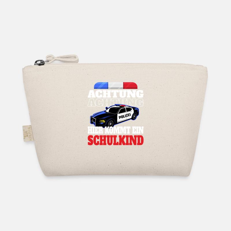 Polizeiauto Warnung Schulkind Bio-Täschchen