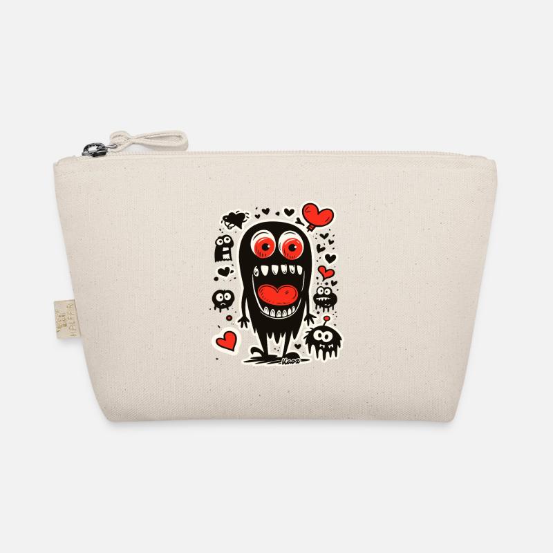 Monstre noir avec un cœur dans la bouche Trousse biologique