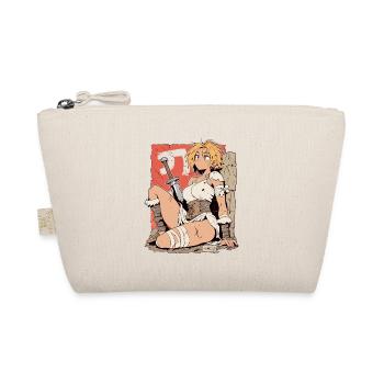 Blonde warrior with sword in manga style - Organic Pouch - nature - Front