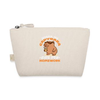 Sorry My Capybara Ate My Homework Cute Funny - Organic Pouch - nature - Front