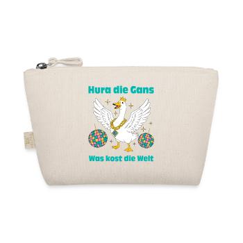 Disco Gans: Hura die Gans, was kost die Welt! - Bio-Täschchen - Natur - Vorne