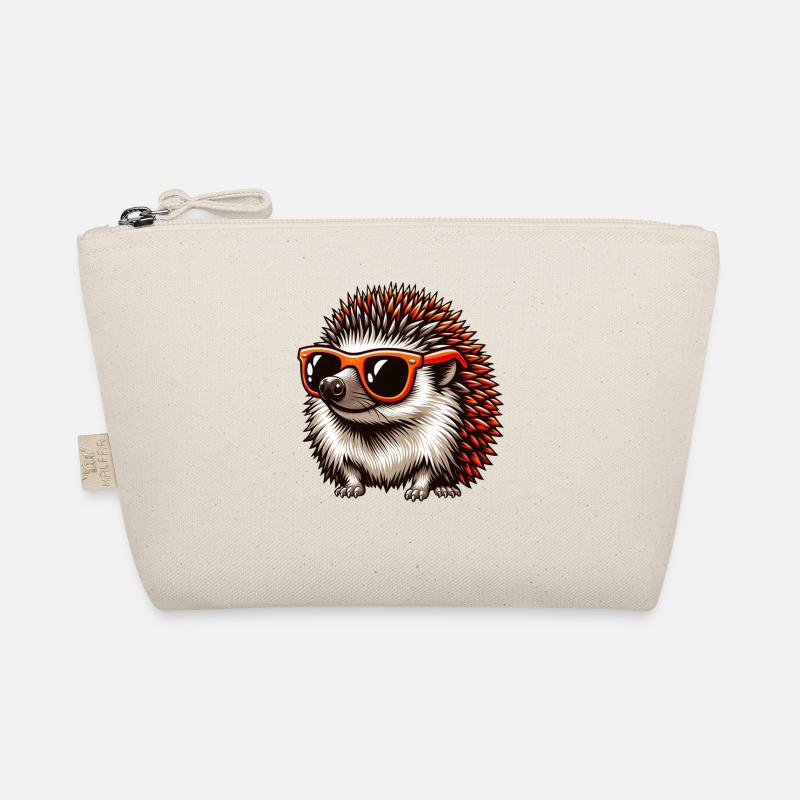 Hedgehog with sunglasses Hedgehog Sarcasm Animal lover Organic Pouch