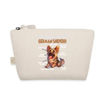 Dog Owner Gift German Shepherd Dog Walk T - Organic Pouch - nature - Front