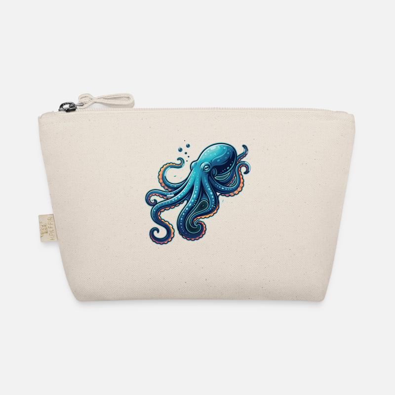 Cute Octopus Illustration Sea Organic Pouch