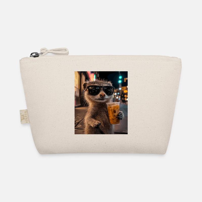 Suricate avec café de nuit et lunettes de soleil Trousse biologique