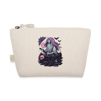 Ghost in the boat with moon and bat - Organic Pouch - nature - Front