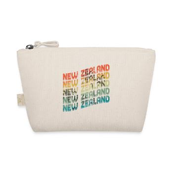 New Zealand Retro Vintage New Zealander NZ - Organic Pouch - nature - Front