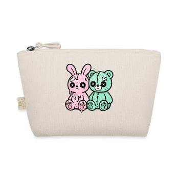 Goth Bunny Horror Rabbit Gothic Gruselig Gruselig - Bio-Täschchen - Natur - Vorne
