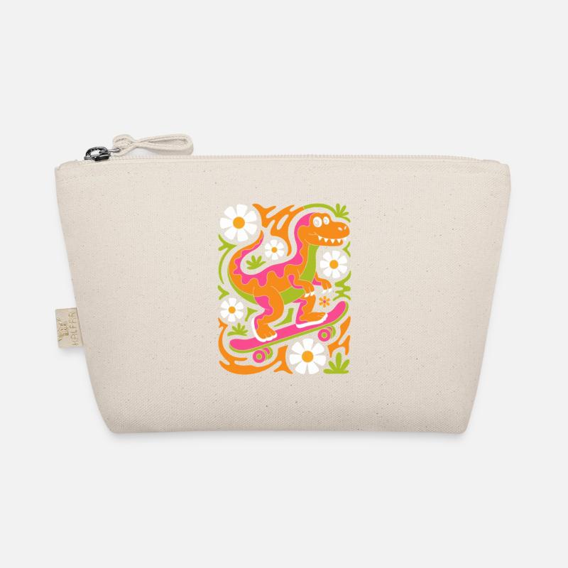 Dino Skateboard Floral Splendour Organic Pouch