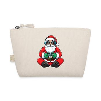 Père Noël joueur jouant à la manette de jeu vidéo - Trousse biologique - nature - Devant