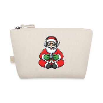 Père Noël joueur jouant à la manette de jeu vidéo - Trousse biologique - nature - Devant