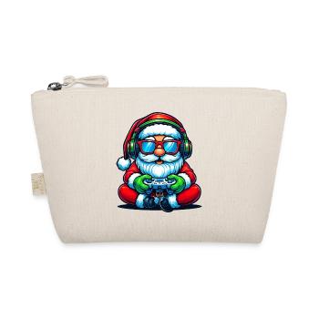 Père Noël joueur jouant à la manette de jeu vidéo - Trousse biologique - nature - Devant