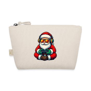 Père Noël joueur jouant à la manette de jeu vidéo - Trousse biologique - nature - Devant