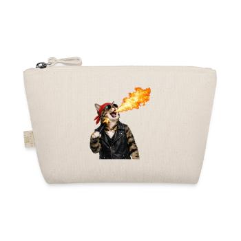 Fire Cat Biker Look - Organic Pouch - nature - Front