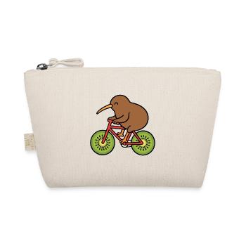 Kiwi Bird Riding Kiwi Bike New Zealand - Organic Pouch - nature - Front