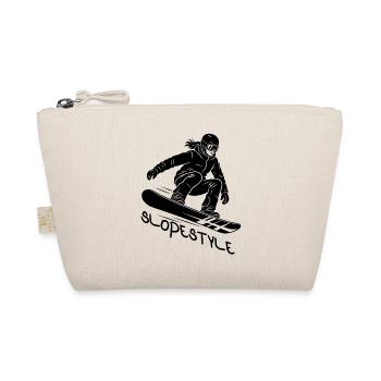 Slopestyle Snowboard Action Geschenk - Bio-Täschchen - Natur - Vorne