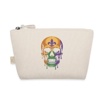 Mardi Gras Totenkopf Shirt – Karneval - Bio-Täschchen - Natur - Vorne