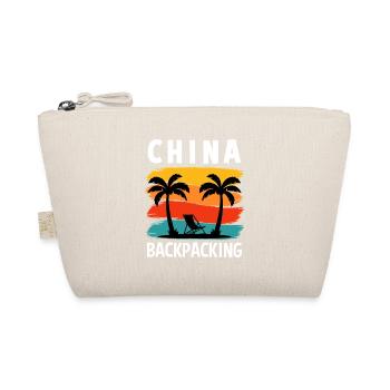 China Backpacking Retro Travel Design - Bio-Täschchen - Natur - Vorne