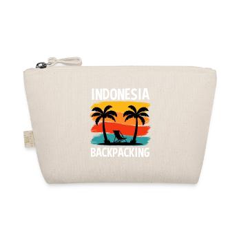Indonesia Backpacking Retro Travel Design - Bio-Täschchen - Natur - Vorne