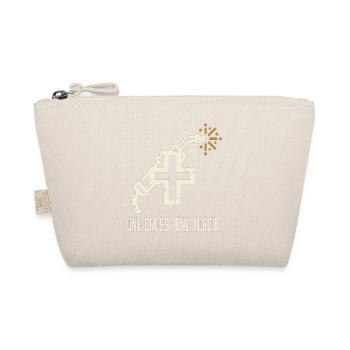 ONE CROSS. ONE TORCH. Welder Motif - Organic Pouch - nature - Front