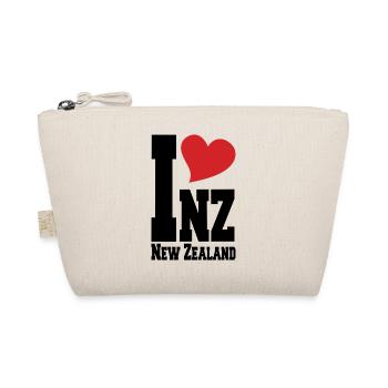 I Love New Zealand NZ Proud New Zealander Heart - Organic Pouch - nature - Front