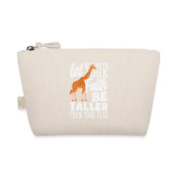 Faith Greater Than Fear Christian Giraffe - Organic Pouch - nature - Front