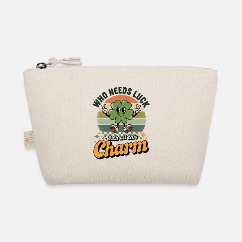Kleeblatt Charm Retro Glück Bio-Täschchen