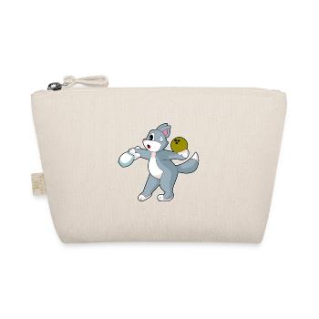 Katze Bowling Bowlingkugel Pin - Bio-Täschchen - Natur - Vorne