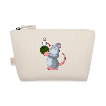 Maus Bowling Bowlingkugel Pin - Bio-Täschchen - Natur - Vorne