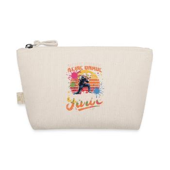 No Mercy Only Color Paintball Player Retro - Organic Pouch - nature - Front