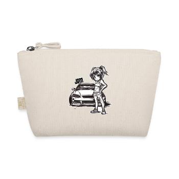 Fille d’anime JDM avec dessin de voiture - Trousse biologique - nature - Devant