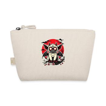 Crimson Moon Bat of Sakura - Organic Pouch - nature - Front