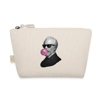 Retro Gentleman with Bubblegum - Organic Pouch - nature - Front