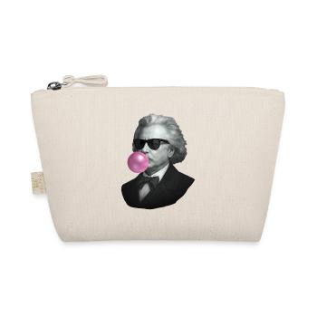 Vintage Pop Portrait with Pink Bubble - Organic Pouch - nature - Front