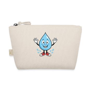 Happy water drop with sneakers - Organic Pouch - nature - Front