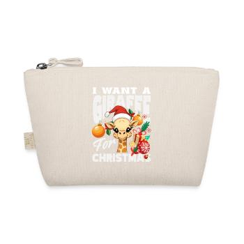 Je souhaite un Noël de girafe - Trousse biologique - nature - Devant
