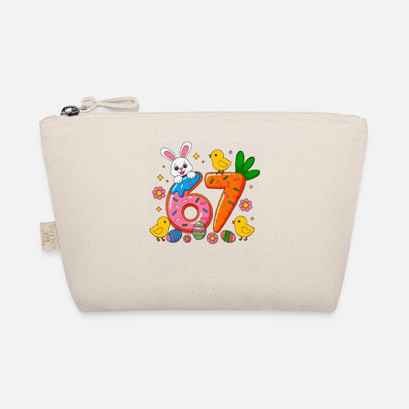 67 Six Seven Cute Bunny Rabbit Easter Day Organic Pouch
