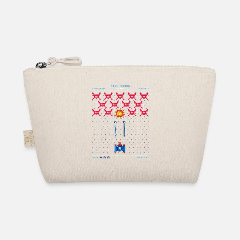 Retro Arcade 80er Pixel Alien Gamer Vintage Bio-Täschchen