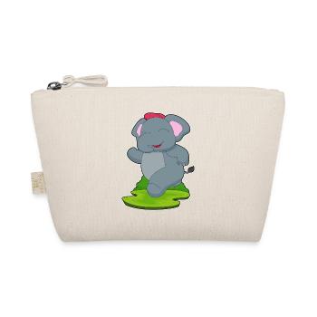 Elefant Jogger Joggen Sport - Bio-Täschchen - Natur - Vorne