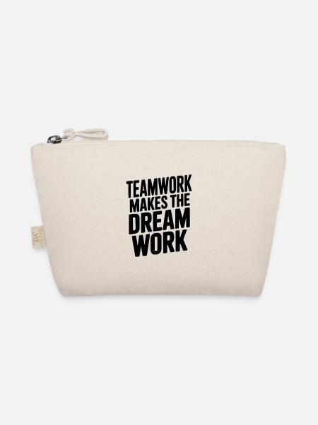 Teamwork Makes the Dream Work - Organic Pouch - nature - Front
