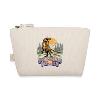 Spinosaurus Mirabilis Retro New Dinosaur - Organic Pouch - nature - Front