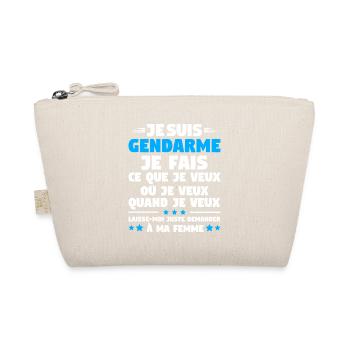 Humor Gendarme Couple Husband Gendarmerie - Organic Pouch - nature - Front